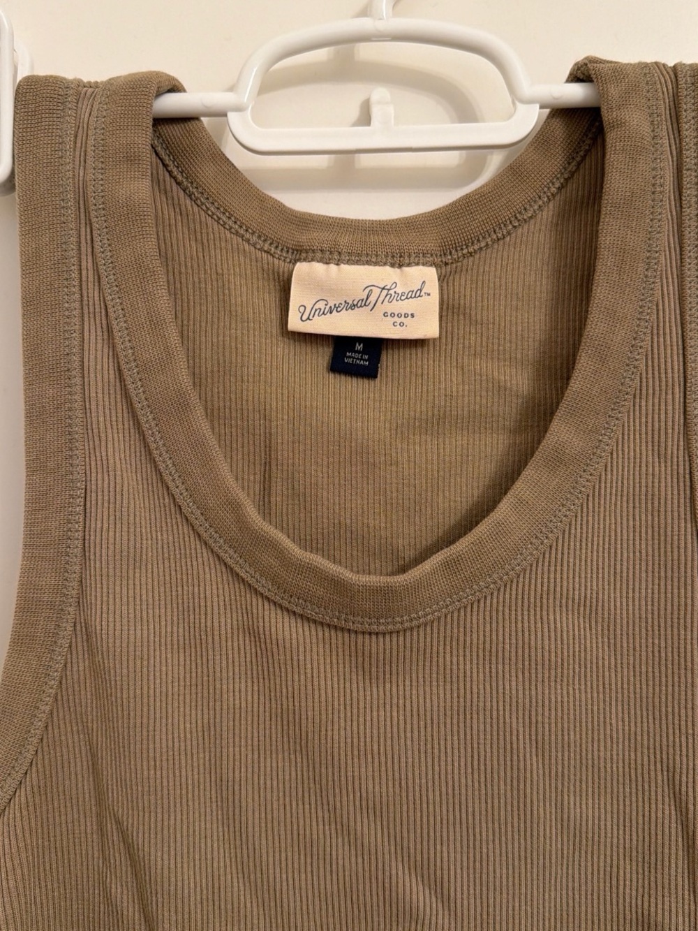 Universal Thread Olive Ribbed Tank - Picture 2 of 8